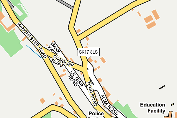 SK17 8LS map - OS OpenMap – Local (Ordnance Survey)