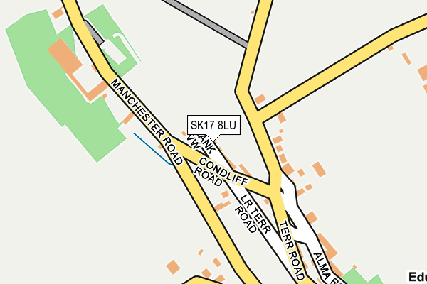 SK17 8LU map - OS OpenMap – Local (Ordnance Survey)