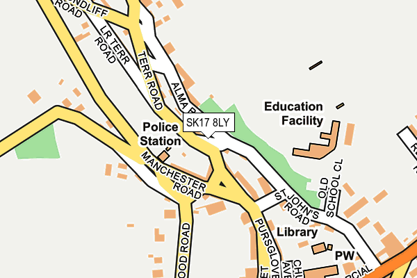 SK17 8LY map - OS OpenMap – Local (Ordnance Survey)