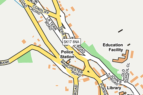 SK17 8NA map - OS OpenMap – Local (Ordnance Survey)