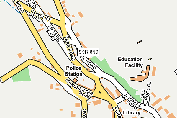 SK17 8ND map - OS OpenMap – Local (Ordnance Survey)