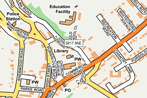 SK17 8NE map - OS OpenMap – Local (Ordnance Survey)