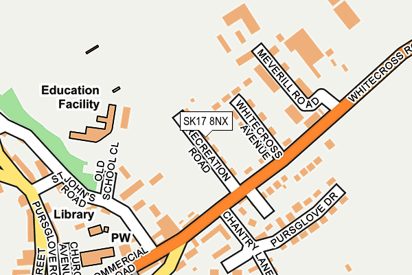 SK17 8NX map - OS OpenMap – Local (Ordnance Survey)