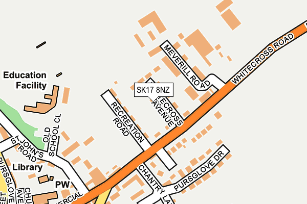 SK17 8NZ map - OS OpenMap – Local (Ordnance Survey)