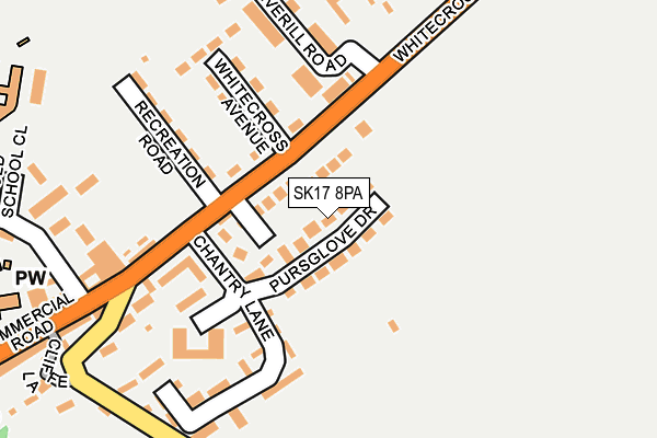 SK17 8PA map - OS OpenMap – Local (Ordnance Survey)