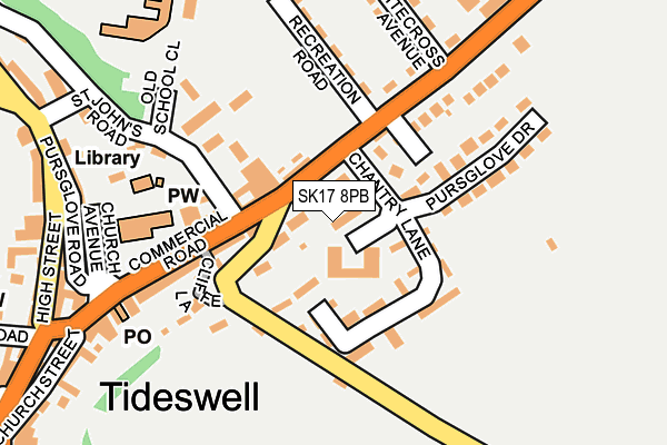 SK17 8PB map - OS OpenMap – Local (Ordnance Survey)