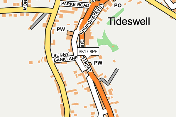 SK17 8PF map - OS OpenMap – Local (Ordnance Survey)