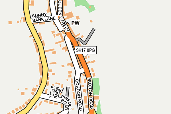 SK17 8PG map - OS OpenMap – Local (Ordnance Survey)