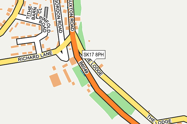 SK17 8PH map - OS OpenMap – Local (Ordnance Survey)