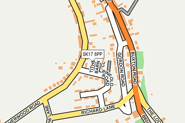 SK17 8PP map - OS OpenMap – Local (Ordnance Survey)