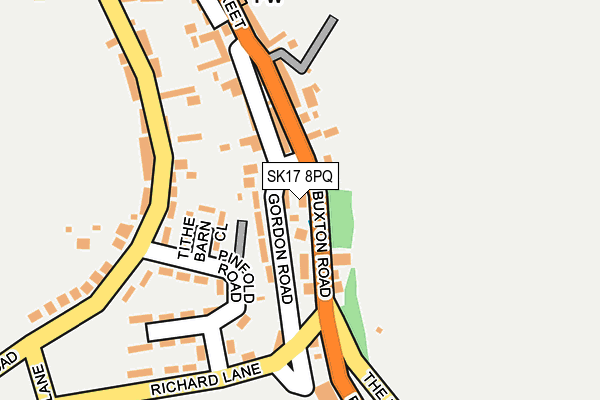 SK17 8PQ map - OS OpenMap – Local (Ordnance Survey)