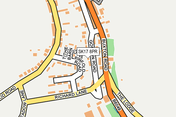 SK17 8PR map - OS OpenMap – Local (Ordnance Survey)