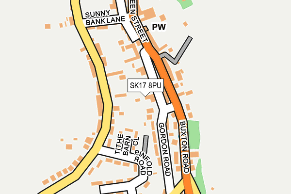 SK17 8PU map - OS OpenMap – Local (Ordnance Survey)