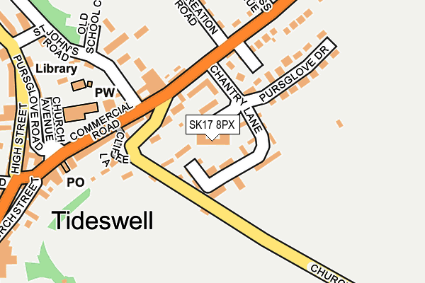 SK17 8PX map - OS OpenMap – Local (Ordnance Survey)