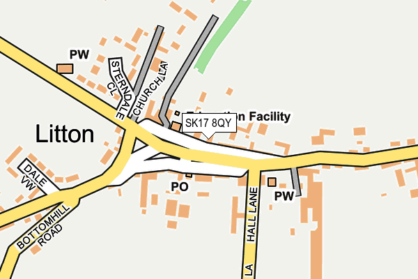 SK17 8QY map - OS OpenMap – Local (Ordnance Survey)