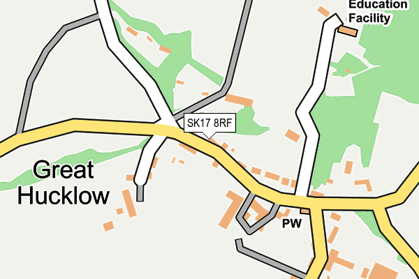 SK17 8RF map - OS OpenMap – Local (Ordnance Survey)