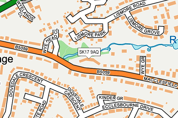 SK17 9AQ map - OS OpenMap – Local (Ordnance Survey)