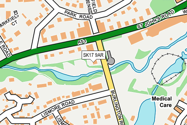 SK17 9AR map - OS OpenMap – Local (Ordnance Survey)
