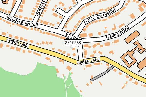 SK17 9BB map - OS OpenMap – Local (Ordnance Survey)