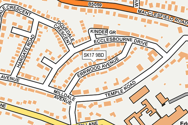 SK17 9BD map - OS OpenMap – Local (Ordnance Survey)