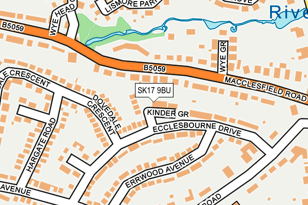 SK17 9BU map - OS OpenMap – Local (Ordnance Survey)
