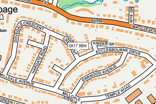 SK17 9BW map - OS OpenMap – Local (Ordnance Survey)