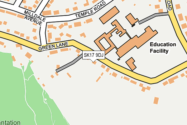 SK17 9DJ map - OS OpenMap – Local (Ordnance Survey)