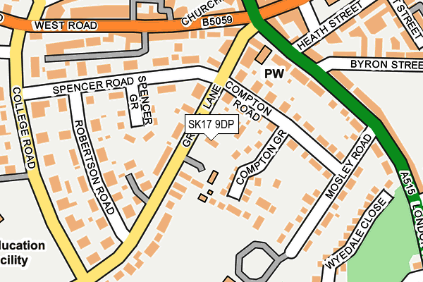 SK17 9DP map - OS OpenMap – Local (Ordnance Survey)