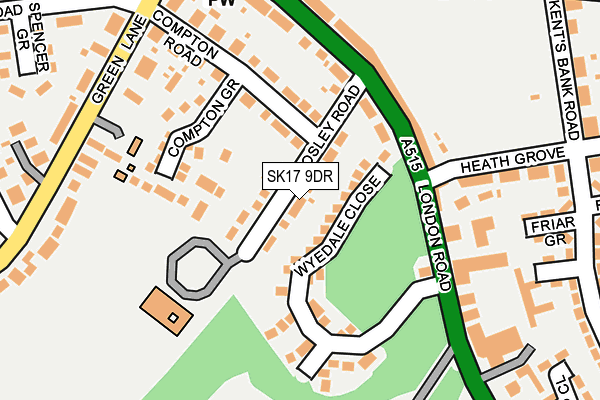 SK17 9DR map - OS OpenMap – Local (Ordnance Survey)