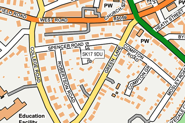 SK17 9DU map - OS OpenMap – Local (Ordnance Survey)