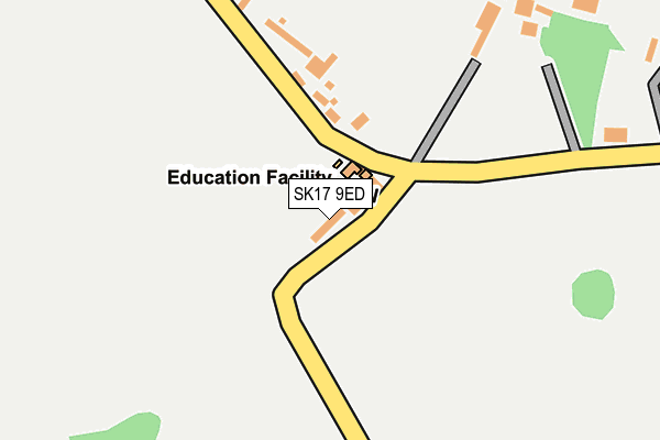 SK17 9ED map - OS OpenMap – Local (Ordnance Survey)