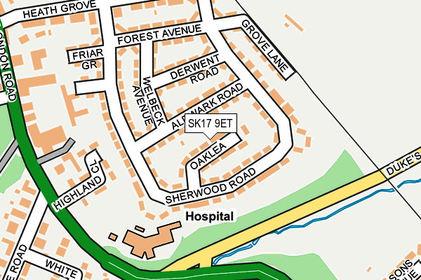 SK17 9ET map - OS OpenMap – Local (Ordnance Survey)