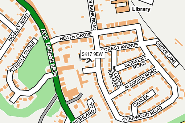 SK17 9EW map - OS OpenMap – Local (Ordnance Survey)