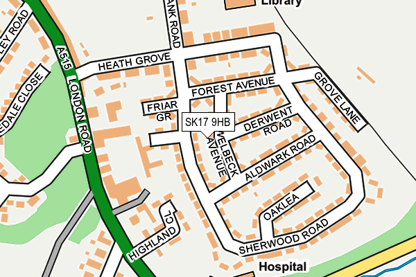 SK17 9HB map - OS OpenMap – Local (Ordnance Survey)