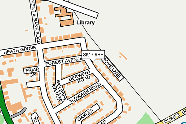 SK17 9HF map - OS OpenMap – Local (Ordnance Survey)