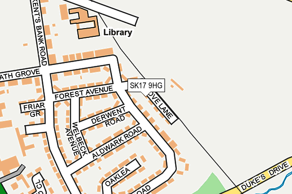 SK17 9HG map - OS OpenMap – Local (Ordnance Survey)