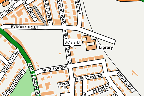 SK17 9HJ map - OS OpenMap – Local (Ordnance Survey)