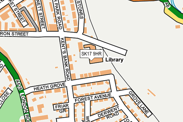 SK17 9HR map - OS OpenMap – Local (Ordnance Survey)