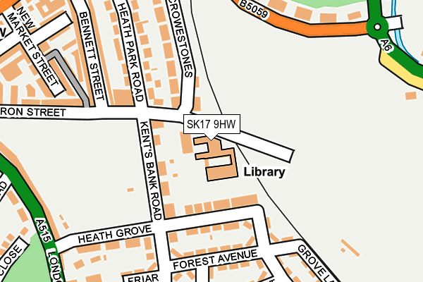 SK17 9HW map - OS OpenMap – Local (Ordnance Survey)