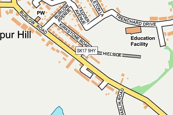 SK17 9HY map - OS OpenMap – Local (Ordnance Survey)