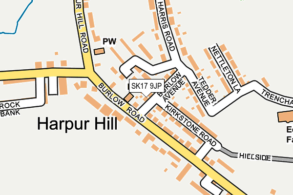 SK17 9JP map - OS OpenMap – Local (Ordnance Survey)