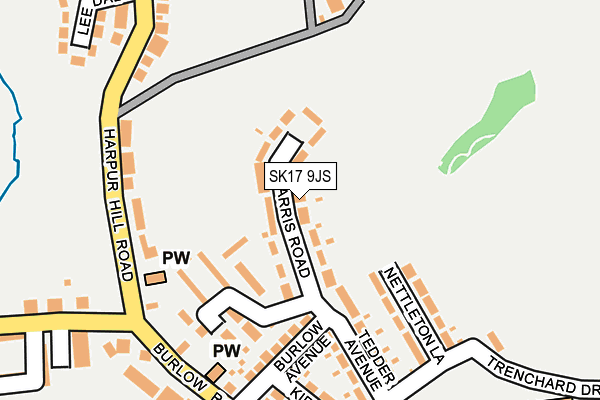 SK17 9JS map - OS OpenMap – Local (Ordnance Survey)