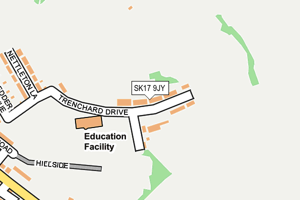 SK17 9JY map - OS OpenMap – Local (Ordnance Survey)