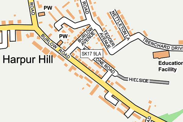 SK17 9LA map - OS OpenMap – Local (Ordnance Survey)