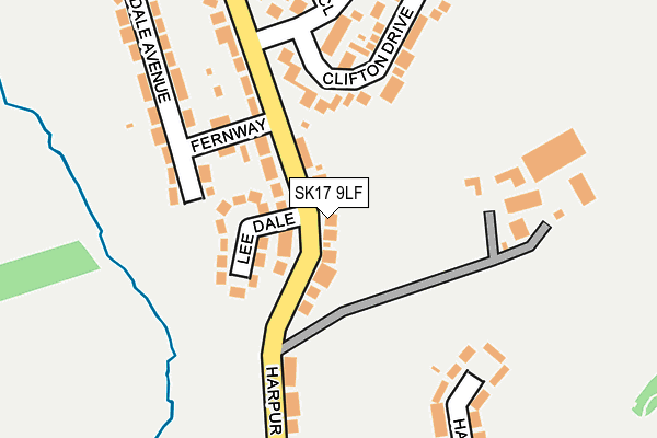 SK17 9LF map - OS OpenMap – Local (Ordnance Survey)