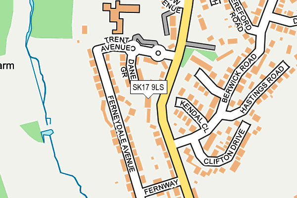SK17 9LS map - OS OpenMap – Local (Ordnance Survey)