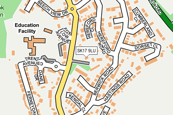 SK17 9LU map - OS OpenMap – Local (Ordnance Survey)