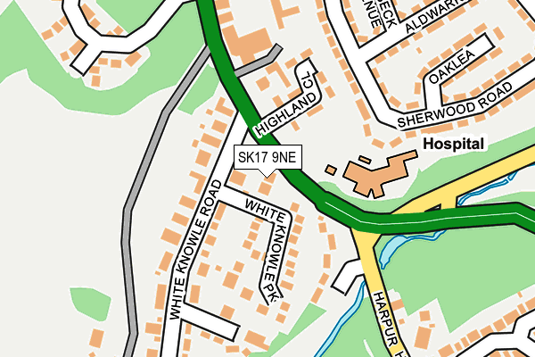 SK17 9NE map - OS OpenMap – Local (Ordnance Survey)