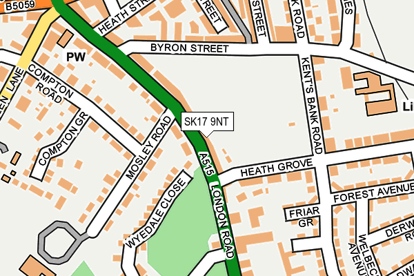 SK17 9NT map - OS OpenMap – Local (Ordnance Survey)