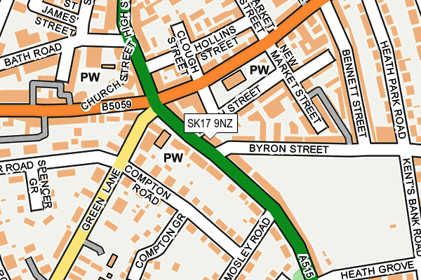 SK17 9NZ map - OS OpenMap – Local (Ordnance Survey)